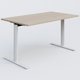 Module droit gamme Pure 140-80 cm. Plateau Acacia et pietement Blanc.