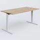 Module droit gamme Pure 160-80 cm. Plateau Chêne naturel et pietement Blanc.