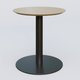 Table Basse Fashion Styl piètement colonne en métal et plateau bois. Plateau Chêne et pietement Noir (RAL 9005).