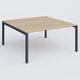 K3 Plateau droit 160x165 pieds fixe. Plateau Chêne naturel et pietement Anthracite.