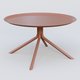 Table Basse Fashion Styl piètement 4 branches. Plateau Brun cuivré (RAL 8004) et pietement Brun cuivré (RAL 8004).