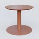 Table Basse Fashion Styl piètement colonne en métal et plateau bois. Plateau Brun cuivré (RAL 8004) et pietement Brun cuivré (RAL 8004).