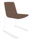 Melody - Chaise pietement Luge Blanc (BL). Tissu Int Synergy SY37 - Tissu Ext Synergy Sy37