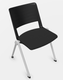 LEO Chaise 4 pieds, époxy coloris aluminium