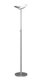 HELIZ Lampadaire en métal gris avec deux modules LED orientables et un éclairage puissant - HAUT 185 cm