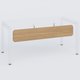 Voile de fond mélamine L.140xH.30cm, décor noyer fixation aluminium