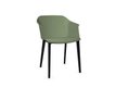POLYTONE chaise 4 pieds polypropylène. assise H45.5cm. Sans placet d'assise.. Assise vert avocat. piétement nylon 4pieds noir