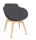 Fauteuil COCO tapissé Enduit intérieur Gris ANTHRACITE / extérieur Gris ANTHRACITE 