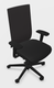 fauteuil de travail DINK MESH mécanisme synchrone avec assise coulissante, Soutien lombaire réglable, assise coulissante , dossier résille Noir Assise tissu Noir