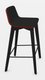 MELODY chaise haute. assise H.74cm. piétement frêne teinté noir