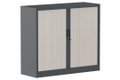 Armoire à rideaux H105xL120cm 2 tablettes