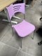 Lot de 4 Sièges structure chromée 4 pied avec assise et dossier en polypropylène couleur lavande