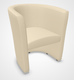 CLUB fauteuil 1 place, simili V coloris ivoire