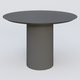 Table Basse Fashion Styl piètement colonne métalique D-26 cm. Plateau Carbon Grey et pietement Carbon Grey.
