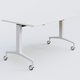 Module droit de la gamme LEM 140-80 cm. Plateau Blanc et pietement Blanc.