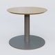 Table Basse Fashion Styl piètement colonne en métal et plateau bois. Plateau Chêne et pietement Carbon Grey.
