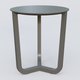Table Basse Fashion Styl piètement tryptique en métal et plateau bois. Plateau Carbon Grey et pietement Carbon Grey.