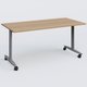 Table abattante gamme Design 160*80 cm. Plateau Noyer et pietement Aluminium.
