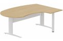 K1 Voile de fond Métal - Plan compact 90° asymétrique Manager 190x141x104/60cm sur pied de soutien - retour à droite