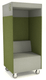 Phonebox acoustique permet de passer les appels sans gêner les autres, coloris vert et gris clair 