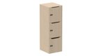 Meuble à cases H.137xL.45xP.50cm - 3 cases H43cm. portes avec découpe en partie haute. serrure à code
