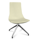 KI chaise de conférence haut dossier. piétement 4 branches en aluminium poli