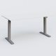 Poste solo 160*80 réglable en hauteur éléctriquement de 70-120 cm gamme KPro2. Plateau Blanc et pietement Aluminium.