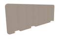 Panneau-écran frontal super acoustique pour poste seul Longueur 160cm. Hauteur 59.5 / 53cm Pinces Blanches Tissu STEP BEIGE