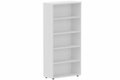 Armoire mélamine H196xL100cm sans portes -Finitions = Top de finition :Blanc (BL) / Corps d'armoire et tablettes: Blanc (BL)