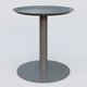 Table Basse Fashion Styl piètement colonne métalique. Plateau Carbon Grey et pietement Carbon Grey.