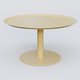 Table Basse Fashion Styl piètement colonne métalique. Plateau Jaune Cuivre (RAL 1002) et pietement Jaune Cuivre (RAL 1002).