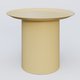Table Basse Fashon Styl piètement colonne métalique D-26 cm. Plateau Jaune Cuivre (RAL 1002) et pietement Jaune Cuivre (RAL 1002).