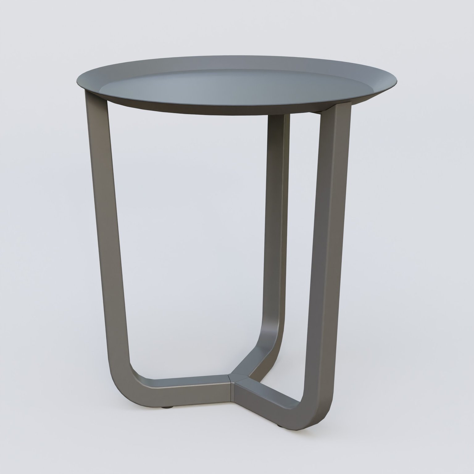 Table Basse Fashion Styl piètement tryptique. Plateau Carbon Grey et pietement Carbon Grey.