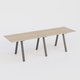 Table Keops Métal 400x120 cm de profondeur et hauteur 109 cm . Plateau épaisseur 25mm.