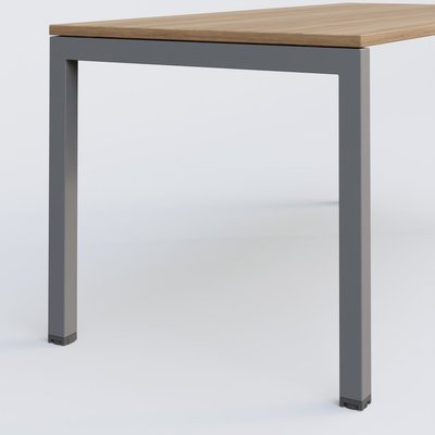 [Pas de famille] - [Pas de sous famille] - K3 Plateau droit 80x60 pieds fixe. Plateau Noyer et pietement Aluminium.