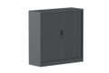 Armoire à rideaux H118xL120cm 2 tablettes