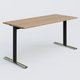 Module droit gamme Pure 160-70 cm. Plateau Noyer et pietement Noir/Chrome.