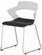 SWEETY Chaise pied luge H46cm,  piétement chrome