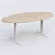 Table de réunion pietement K2 plateau 200-110 cm. Plateau Hêtre et pietement Blanc.