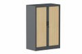 Armoire à rideaux H118xL080cm 2 tablettes