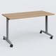 Table abattante gamme Design 140*70 cm. Plateau Noyer et pietement Aluminium.