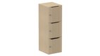 Meuble à cases H.137xL.45xP.50cm - 3 cases H43cm. portes avec découpe en partie haute. serrure à clé