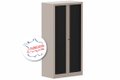 Armoire à rideaux H136xL120cm 3 tablettes