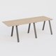 Table Keops Métal 340x120 cm de profondeur et hauteur 109 cm . Plateau épaisseur 25mm.