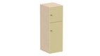 Meuble à cases H.137xL.45xP.50cm - 2 cases : 1 x H86cm (en bas) + 1 x H43cm. portes pleine. serrure à clé