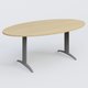 Table de réunion pietement K2 plateau 200-110 cm. Plateau Chêne clair et pietement Aluminium.