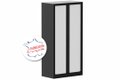 Armoire à rideaux H136xL120cm 3 tablettes