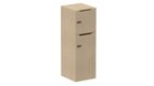 Meuble à cases H.137xL.45xP.50cm - 2 cases : 1 x H86cm (en bas) + 1 x H43cm.  portes avec découpe en partie haute. serrure à code