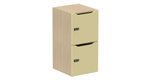 Meuble à cases H.92xL.45xP.50cm - 2 cases H43cm. portes avec découpe en partie haute. serrure à code