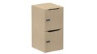 Meuble à cases H.92xL.45xP.50cm - 2 cases H43cm. portes avec découpe en partie haute. serrure à code